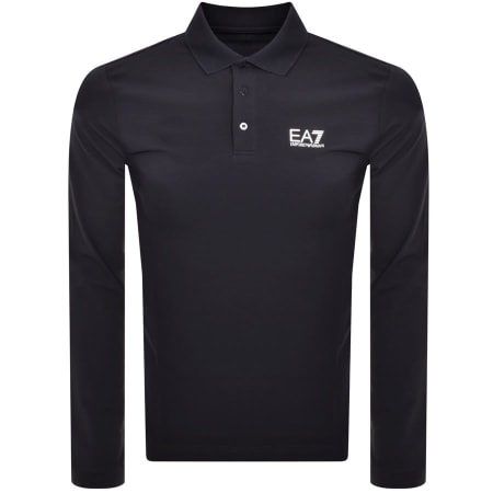 Product Image for EA7 Emporio Armani Long Sleeved Polo T Shirt Navy