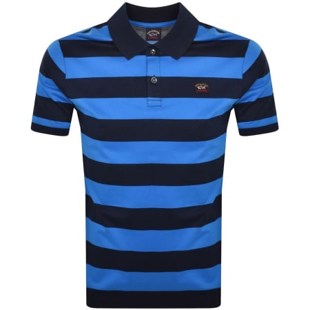 Product Image for Paul And Shark Stripe Polo T Shirt Blue