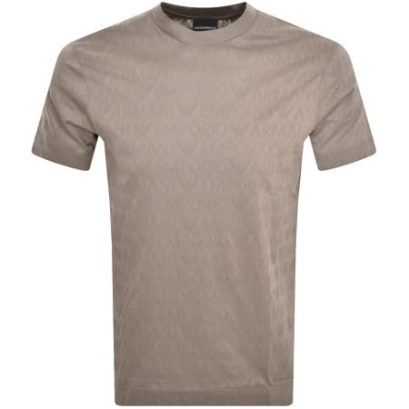 Product Image for Emporio Armani Logo T Shirt Brown