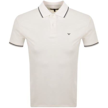Product Image for Emporio Armani Short Sleeved Polo T Shirt Cream
