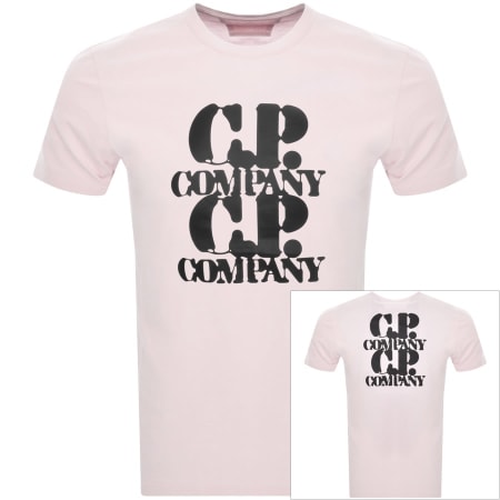 Product Image for CP Company Jersey Graphic T Shirt Pink