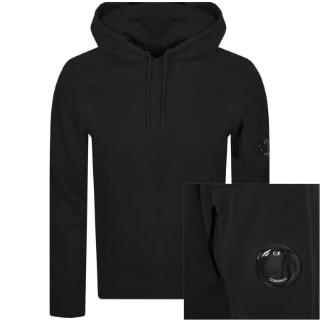 Product Image for CP Company Diagonal Raised Lens Hoodie Black