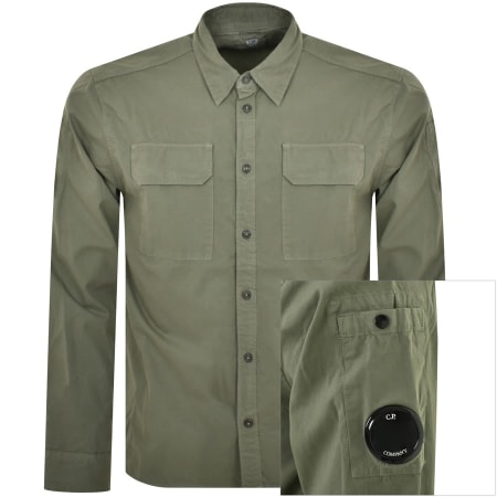 Product Image for CP Company Gabardine Pocket Overshirt Green