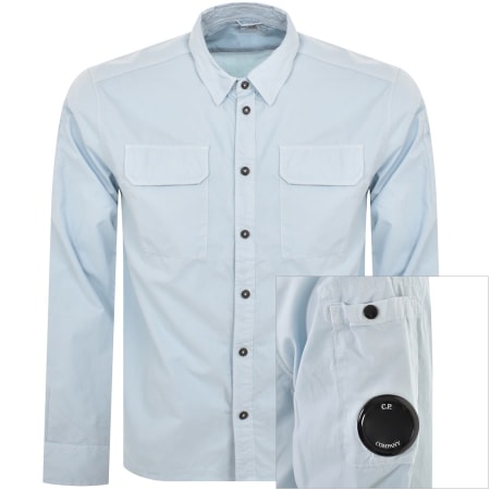 Product Image for CP Company Gabardine Pocket Overshirt Blue