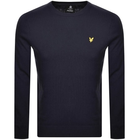 Product Image for Lyle And Scott Crew Neck Merino Knit Jumper Navy