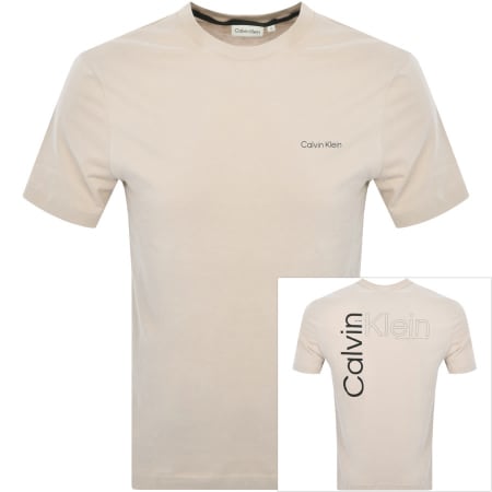 Product Image for Calvin Klein Logo T Shirt Beige