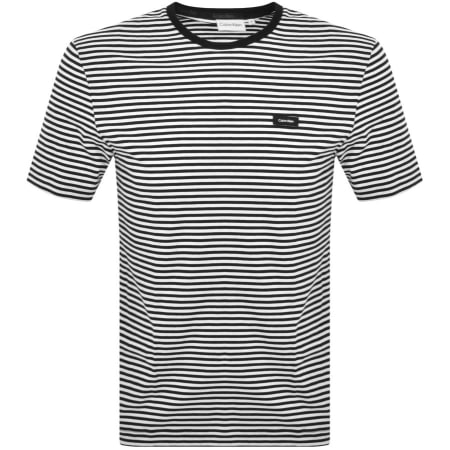 Product Image for Calvin Klein Logo Stripes T Shirt Black