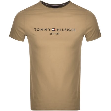 Product Image for Tommy Hilfiger Logo T Shirt Khaki