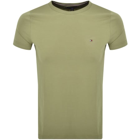 Recommended Product Image for Tommy Hilfiger Stretch Logo T Shirt Green