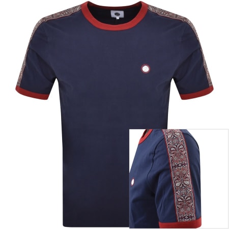 Product Image for Pretty Green Eclipse Tape T Shirt Navy