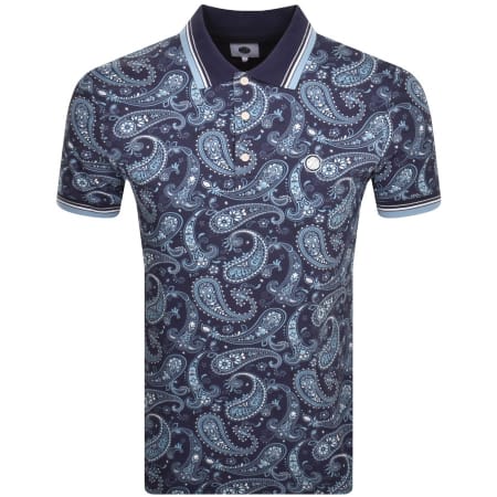 Recommended Product Image for Pretty Green Eclipse Paisley Polo T Shirt Navy