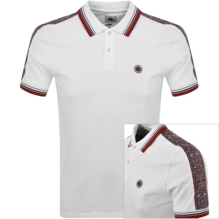 Product Image for Pretty Green Eclipse Tape Polo T Shirt White