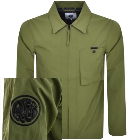 Product Image for Pretty Green Heaton Zip Overshirt Green