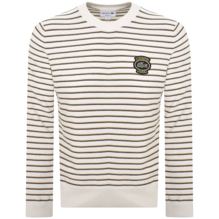 Product Image for Lacoste Crew Neck Knit Jumper Off White