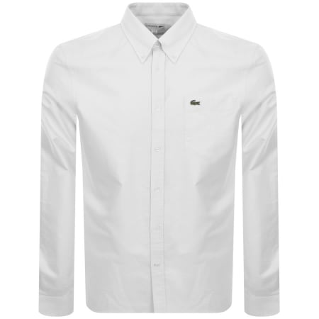 Product Image for Lacoste Woven Long Sleeved Shirt White