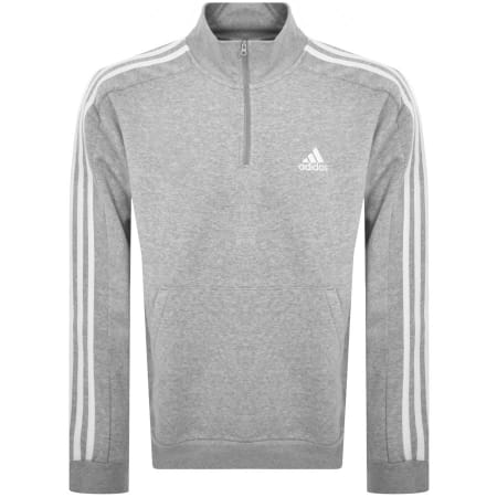 Product Image for adidas Essentials Quarter Zip Sweatshirt Grey