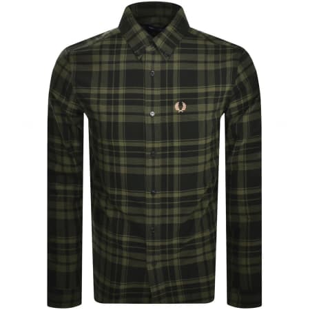 Recommended Product Image for Fred Perry Long Sleeved Tartan Shirt Green