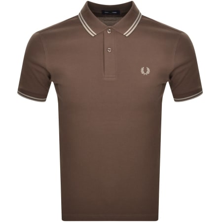 Product Image for Fred Perry Twin Tipped Polo T Shirt Brown