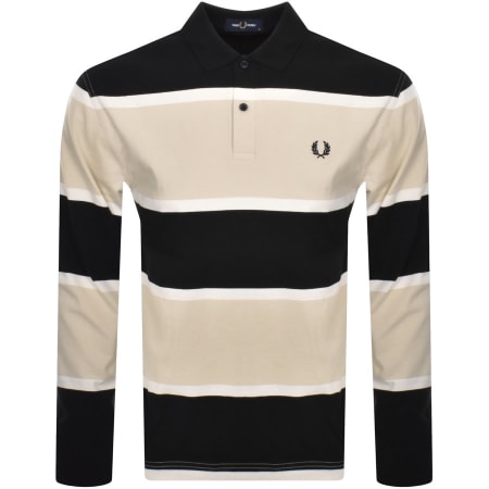Product Image for Fred Perry Long Sleeve Polo T Shirt Beige