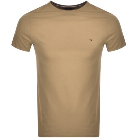 Product Image for Tommy Hilfiger Stretch Slim Fit T Shirt Khaki