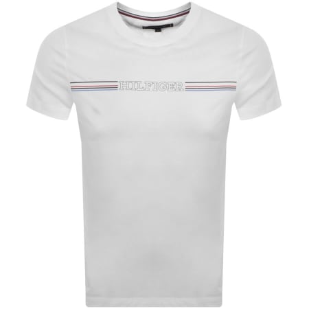 Product Image for Tommy Hilfiger Stripe Slim Fit T Shirt White