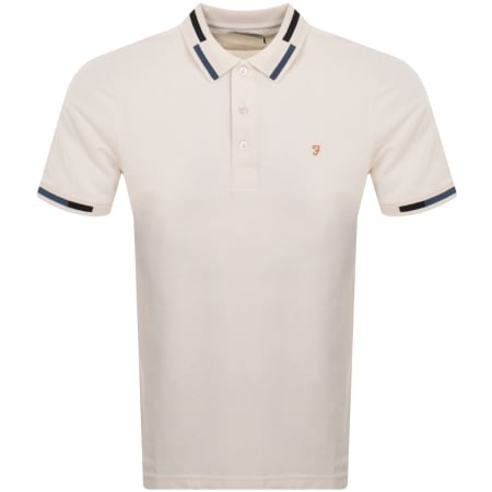 Product Image for Farah Vintage Maxwell Tipping Polo T Shirt Cream