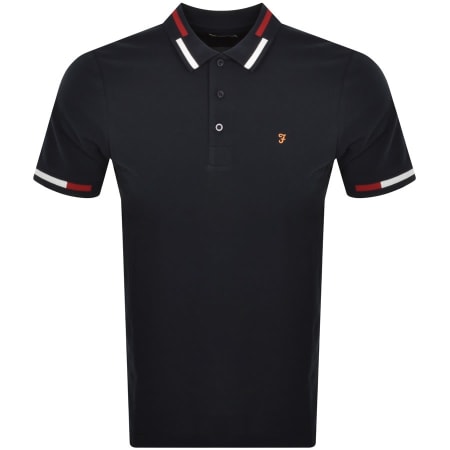 Product Image for Farah Vintage Maxwell Tipping Polo T Shirt Navy
