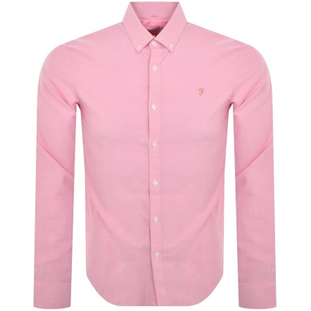 Recommended Product Image for Farah Vintage Brewer Long Sleeve Shirt Pink