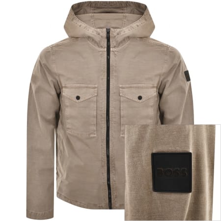 Product Image for BOSS Loghy Overshirt Jacket Brown