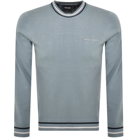 Product Image for Lyle And Scott Tipped Crew Neck Jumper Blue