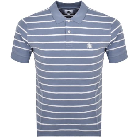 Product Image for Pretty Green Orion Stripe Polo T Shirt Blue