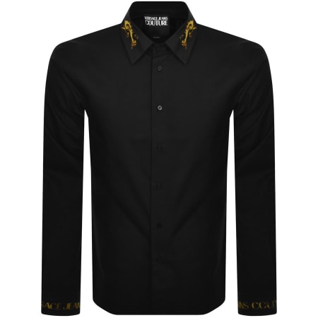 Product Image for Versace Jeans Couture Slim Long Sleeve Shirt Black