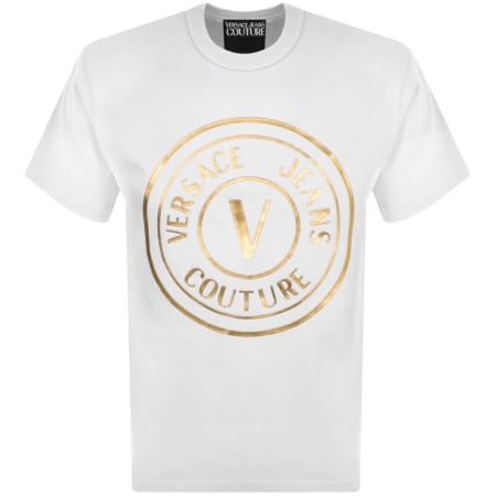 Product Image for Versace Jeans Couture Foil Logo T Shirt White
