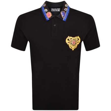 Product Image for Versace Jeans Couture Heart Polo T Shirt Black