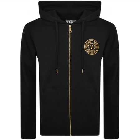 Product Image for Versace Jeans Couture Full Zip Logo Hoodie Black