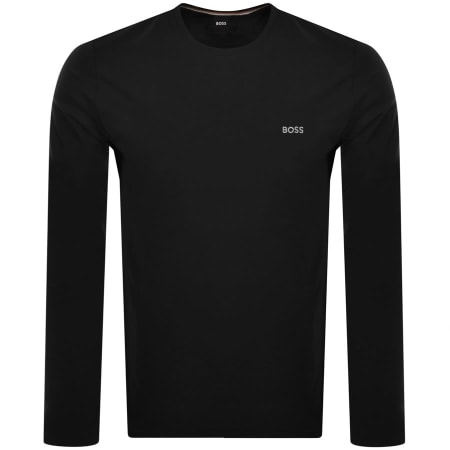 Product Image for BOSS Logo Long Sleeve T Shirt Black