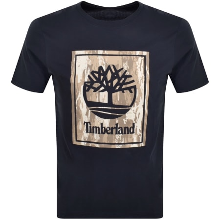Product Image for Timberland Stack Camo Logo T Shirt Navy