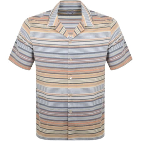 Product Image for Paul Smith Short Sleeve Striped Shirt Blue