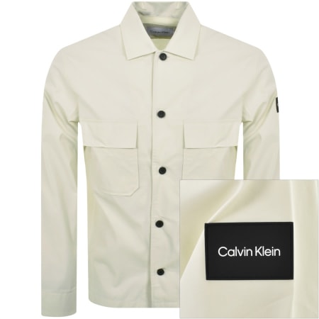 Product Image for Calvin Klein Cotton Nylon Overshirt Jacket Green
