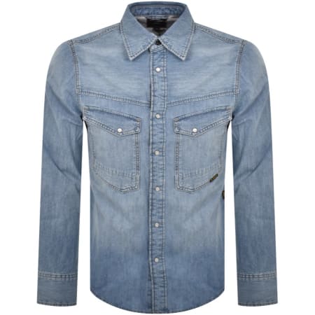 Recommended Product Image for G Star Raw Dakota Regular Long Sleeved Shirt Blue