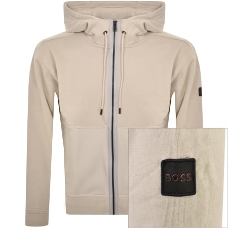 Recommended Product Image for BOSS Zebridhood Full Zip Hoodie Beige
