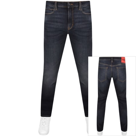 Recommended Product Image for HUGO 708 Slim Fit Dark Wash Jeans Grey