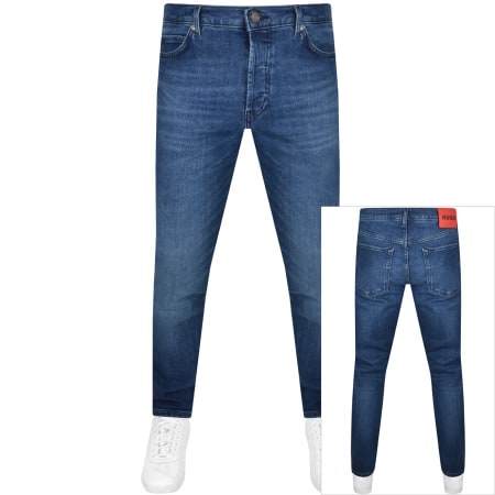 Product Image for HUGO 634 Tapered Fit Mid Wash Jeans Blue
