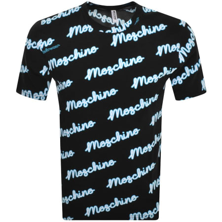 Product Image for Moschino Short Sleeve Print T Shirt Black