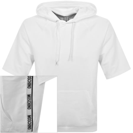 Product Image for Moschino Logo Tape Hoodie White