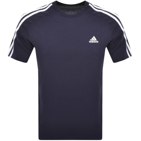 Product Image for adidas 3 Stripe T Shirt Navy