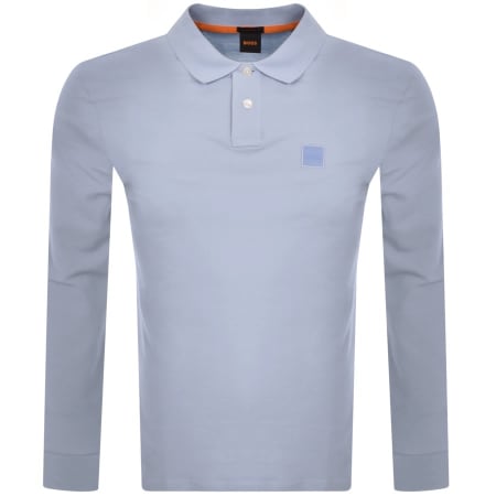 Product Image for BOSS Long Sleeve Passerby Polo T Shirt Blue