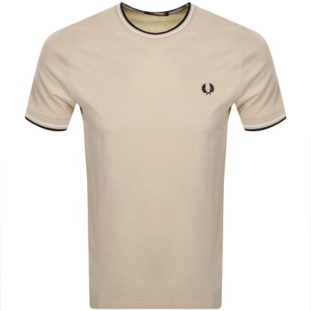 Product Image for Fred Perry Twin Tipped T Shirt Beige