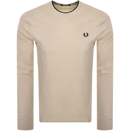 Product Image for Fred Perry Twin Tipped Long Sleeved T Shirt Beige