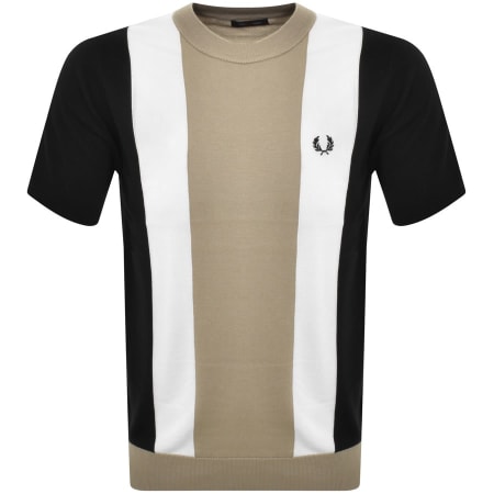 Product Image for Fred Perry Stripe Fine Knit T Shirt Black